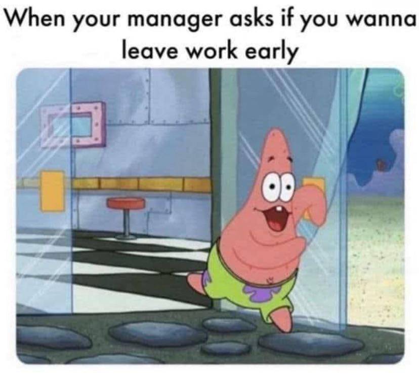 meme SpongeBob tentang manager 