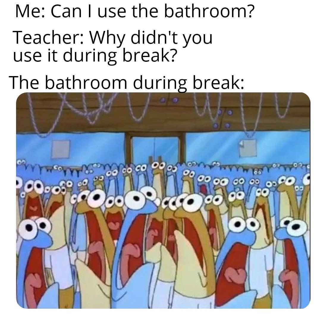meme SpongeBob tentang istirahat