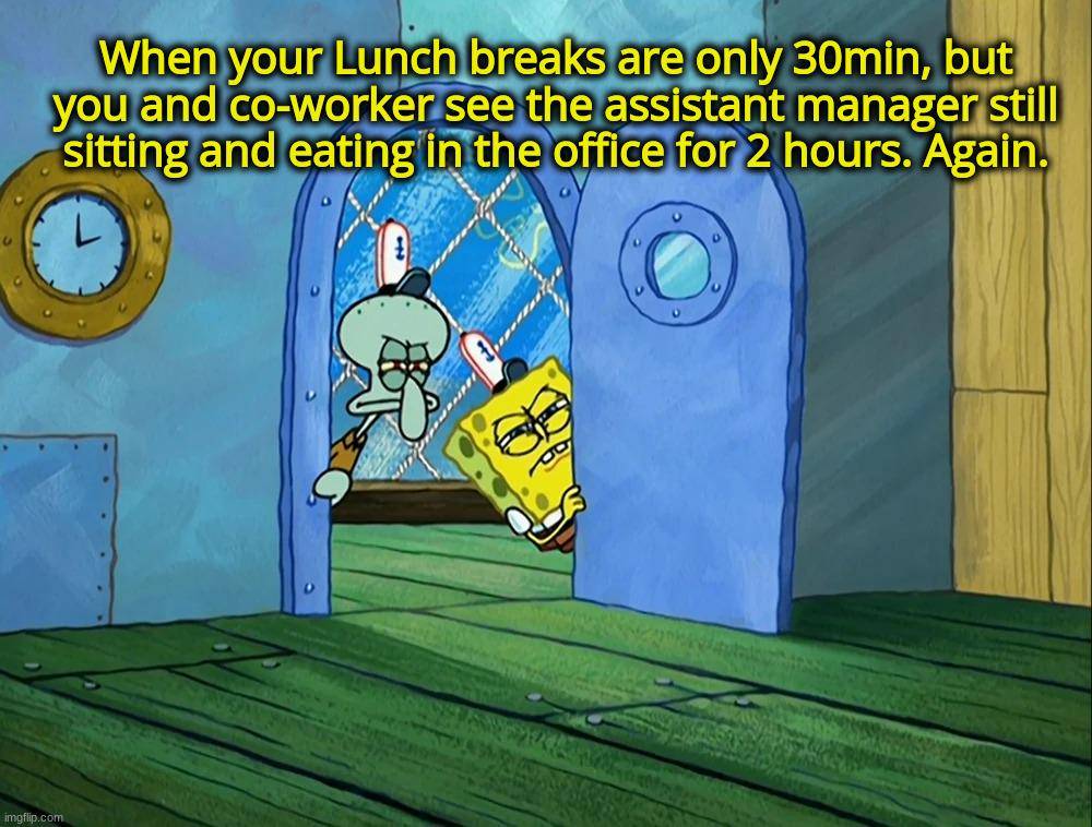 meme SpongeBob tentang manager 