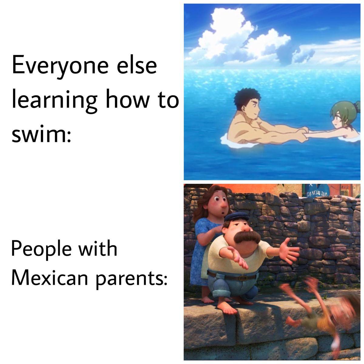 meme anime tentang berenang