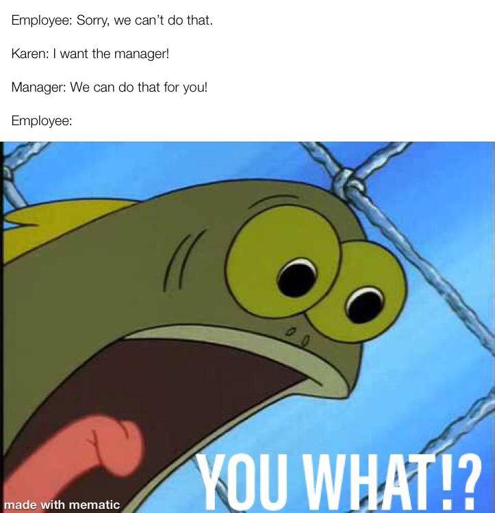 meme SpongeBob tentang manager 