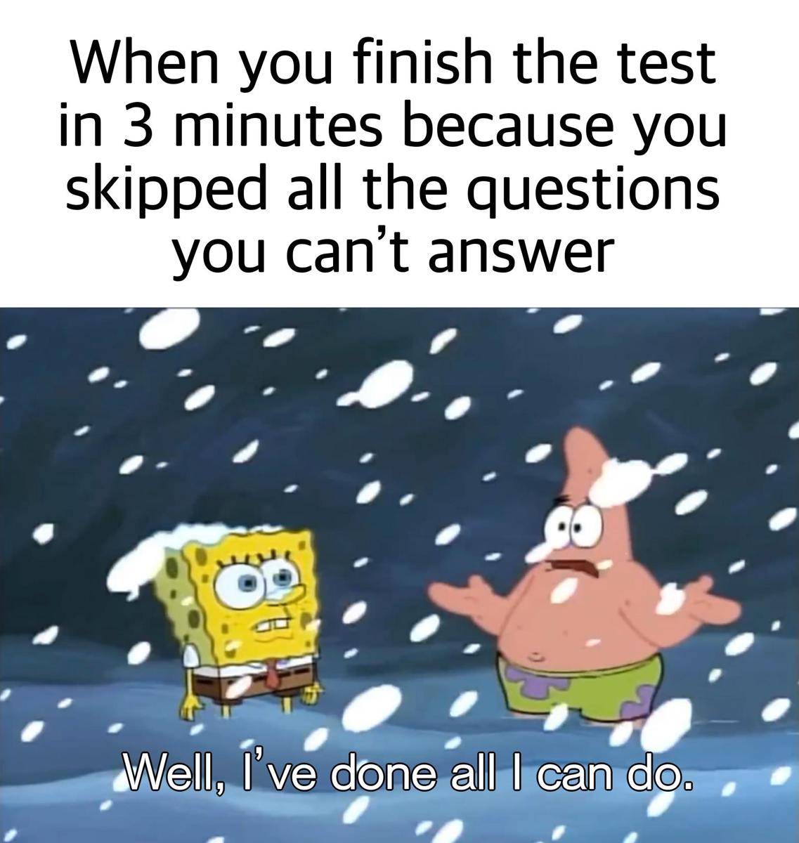 meme SpongeBob tentang istirahat