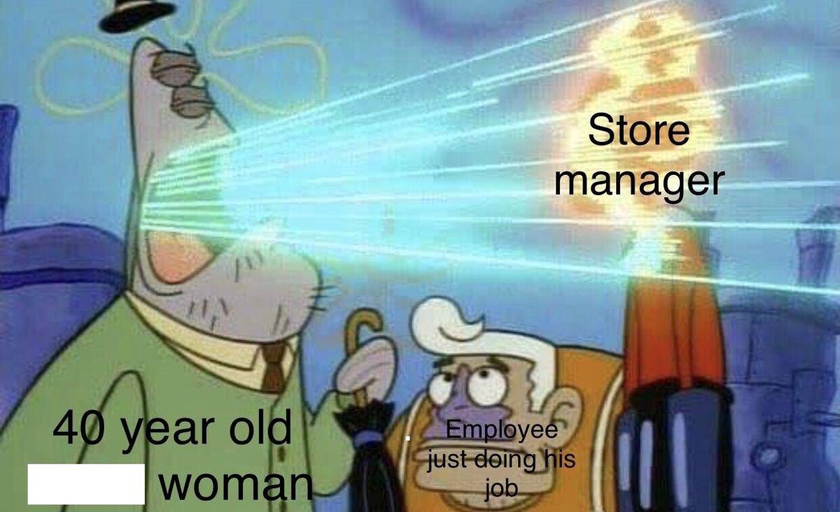 meme SpongeBob tentang manager 