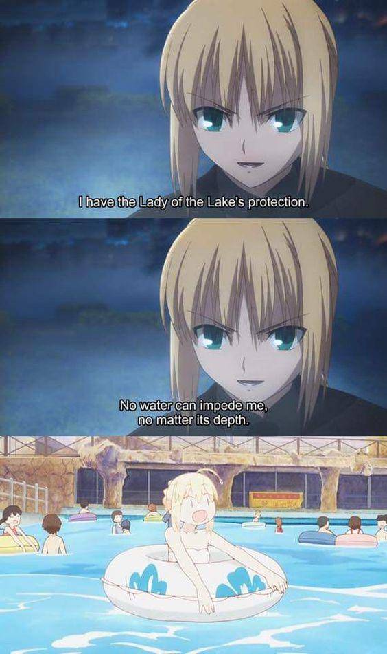 meme anime tentang berenang