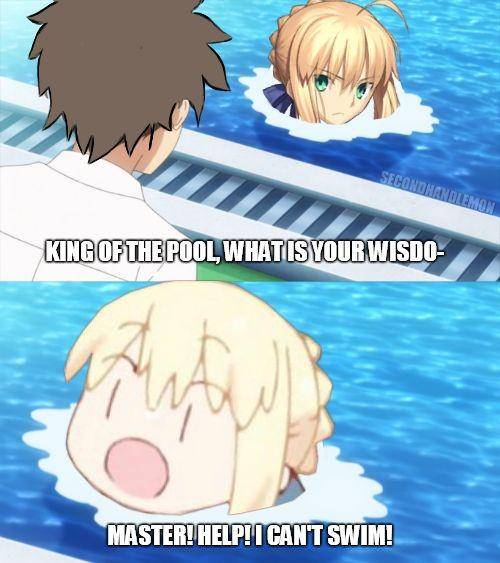 meme anime tentang berenang