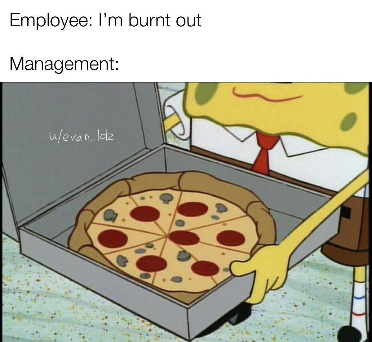 meme SpongeBob tentang manager 