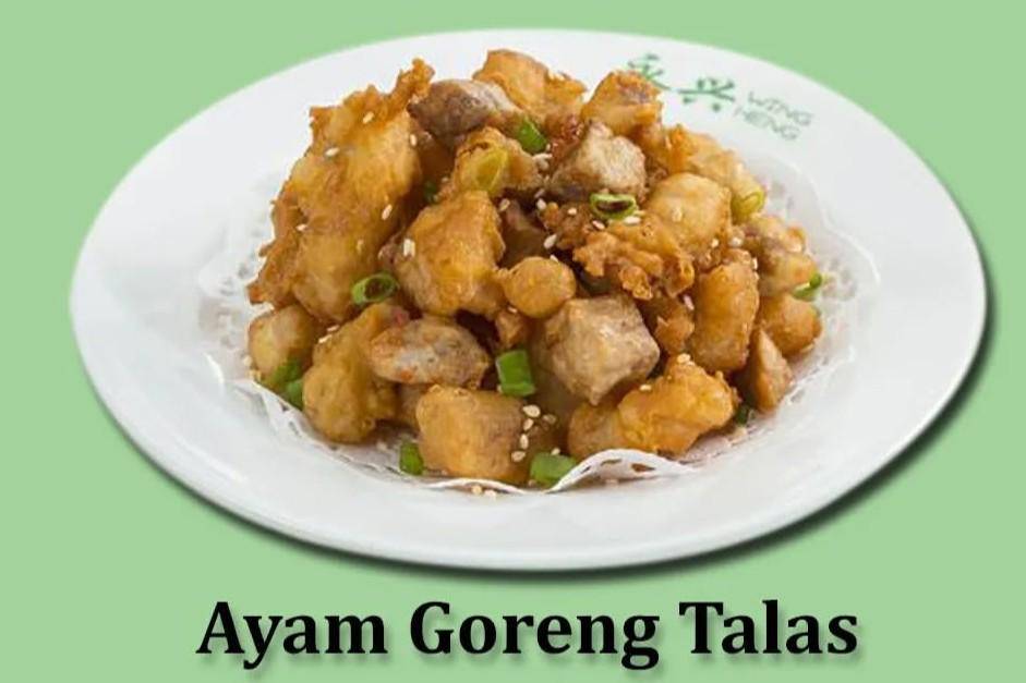 menu ayam goreng talas Wing Heng