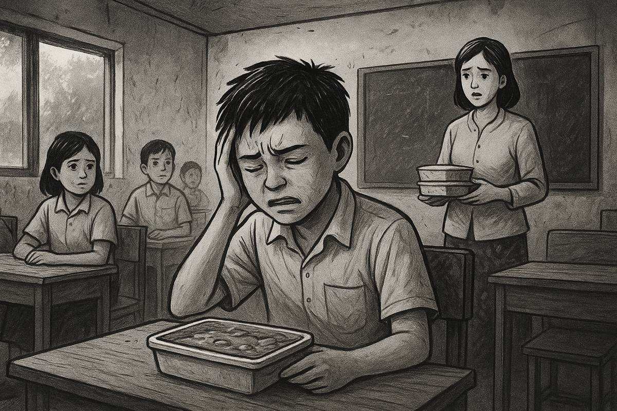 Ilustrasi Siswa Keracunan MBG (ChatGPT)
