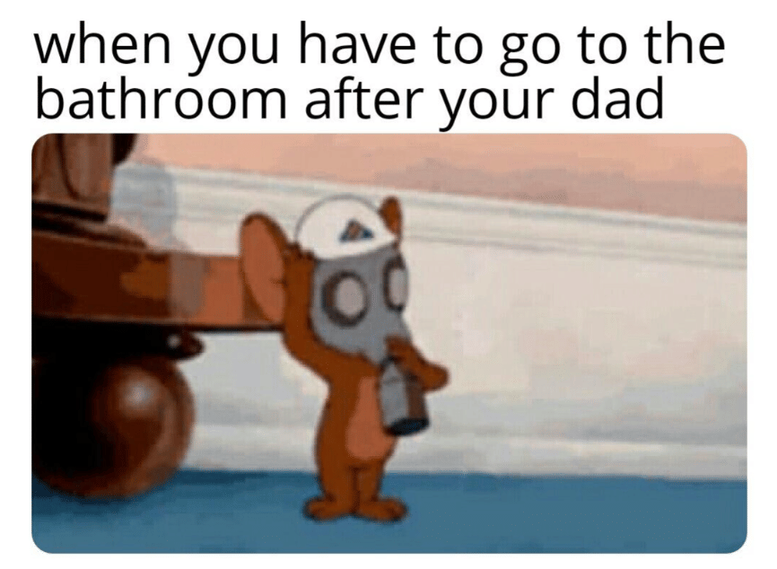 meme Tom and Jerry tentang kamar mandi