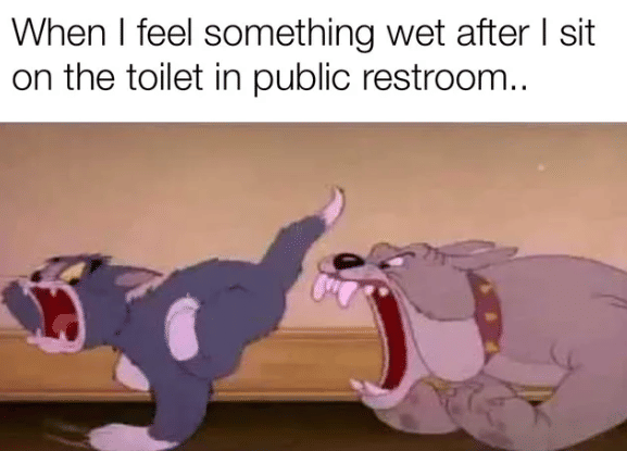 meme Tom and Jerry tentang kamar mandi