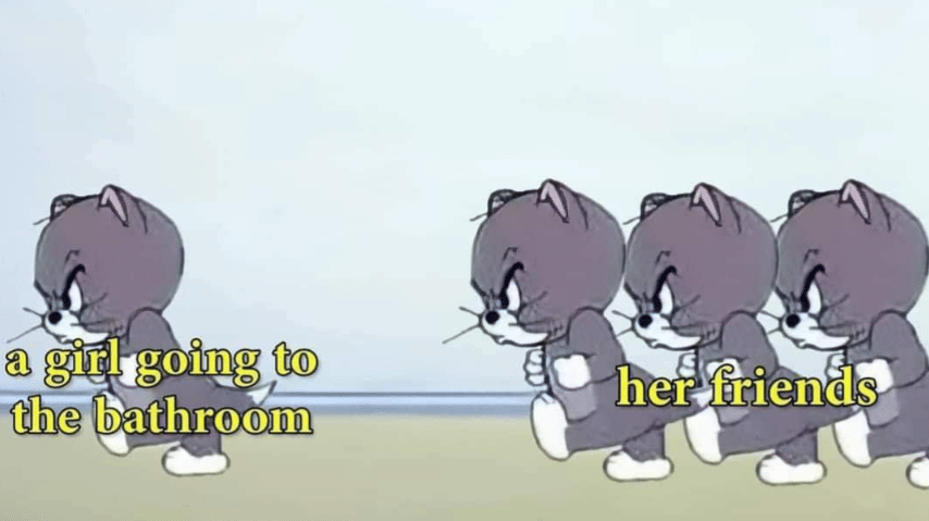 meme Tom and Jerry tentang kamar mandi