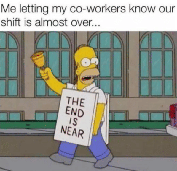 meme The Simpsons tentang kejadian di tempat kerja 