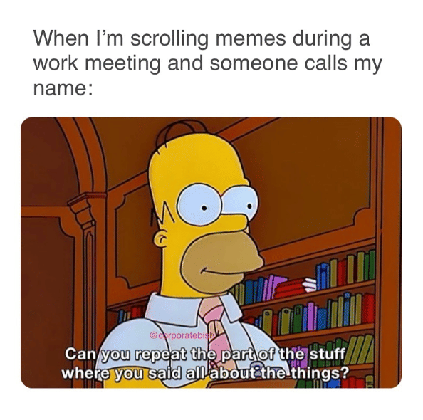 meme The Simpsons tentang kejadian di tempat kerja 