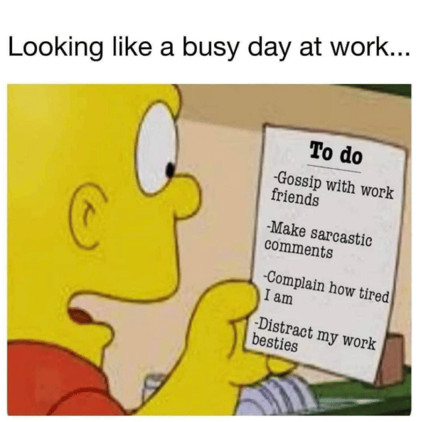 meme The Simpsons tentang kejadian di tempat kerja 