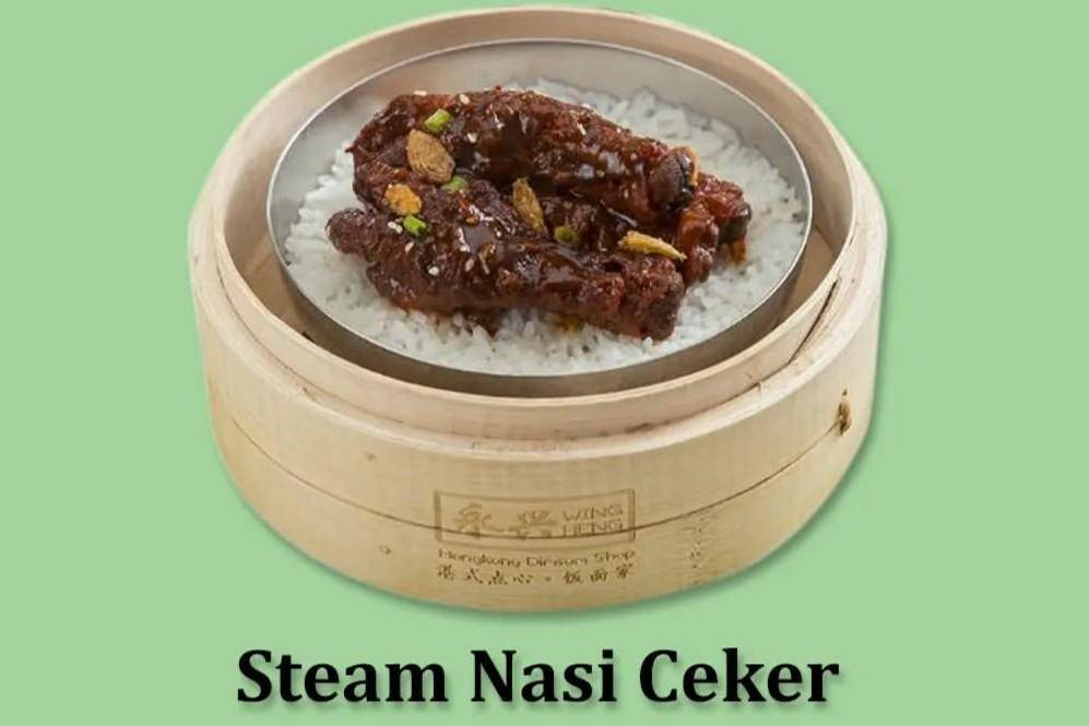 menu steam nasi ceker Wing Heng 