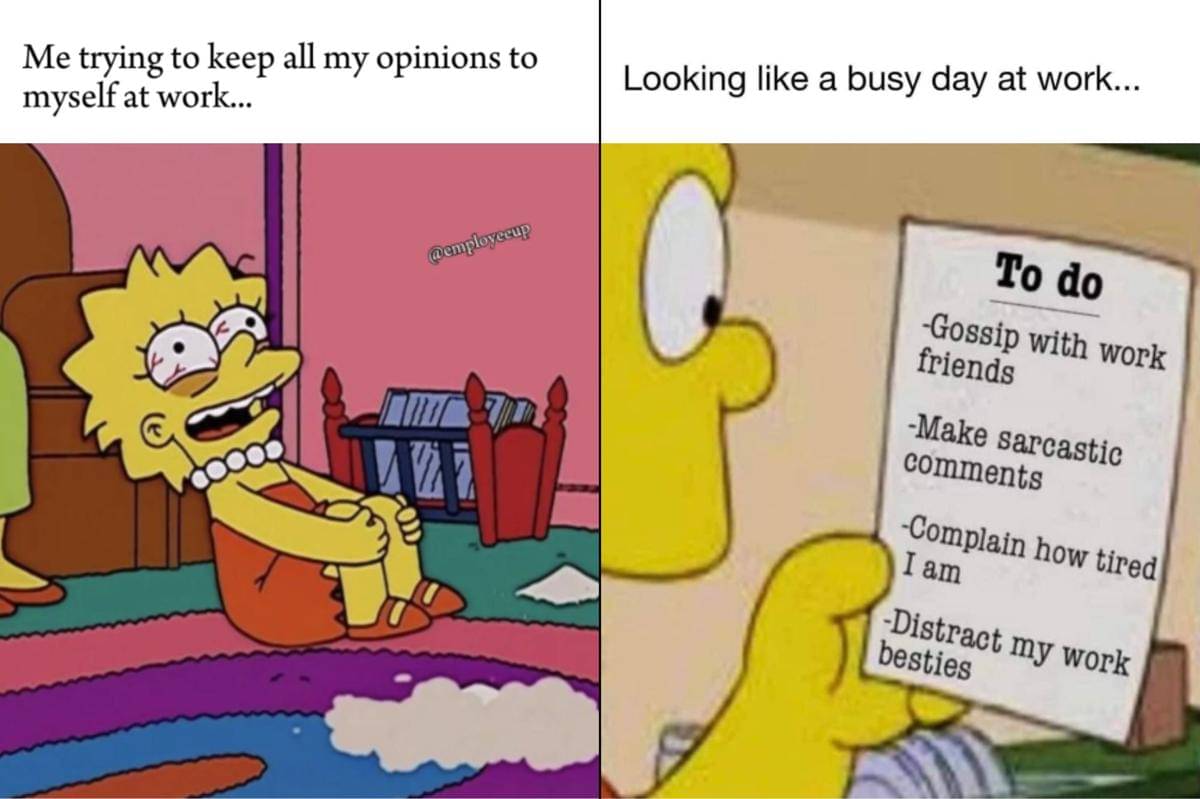 meme The Simpsons tentang kejadian di tempat kerja