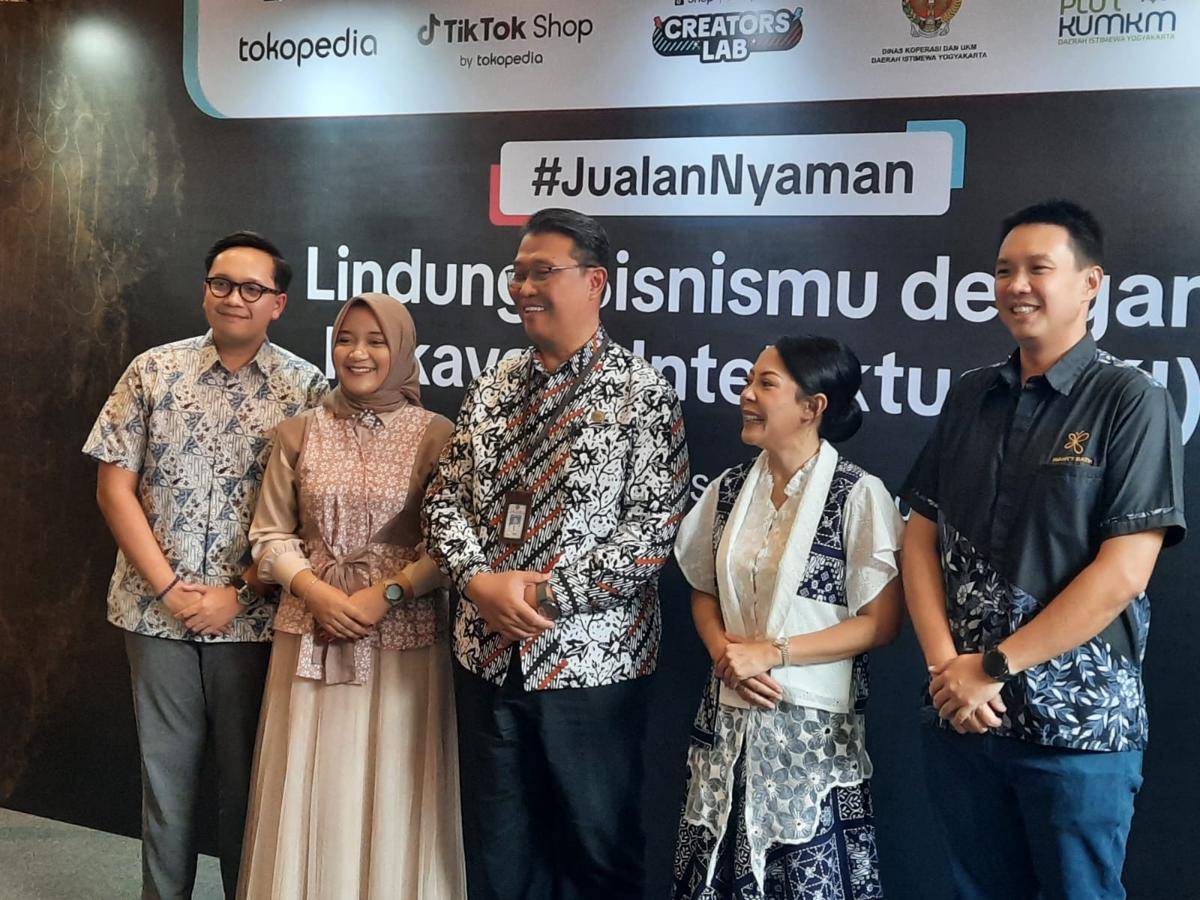 eminar edukasi bertajuk '#JualanNyaman: Lindungi Bisnismu dengan Kekayaan Intelektual' di Kota Yogyakarta, Rabu (24/9/2025). 