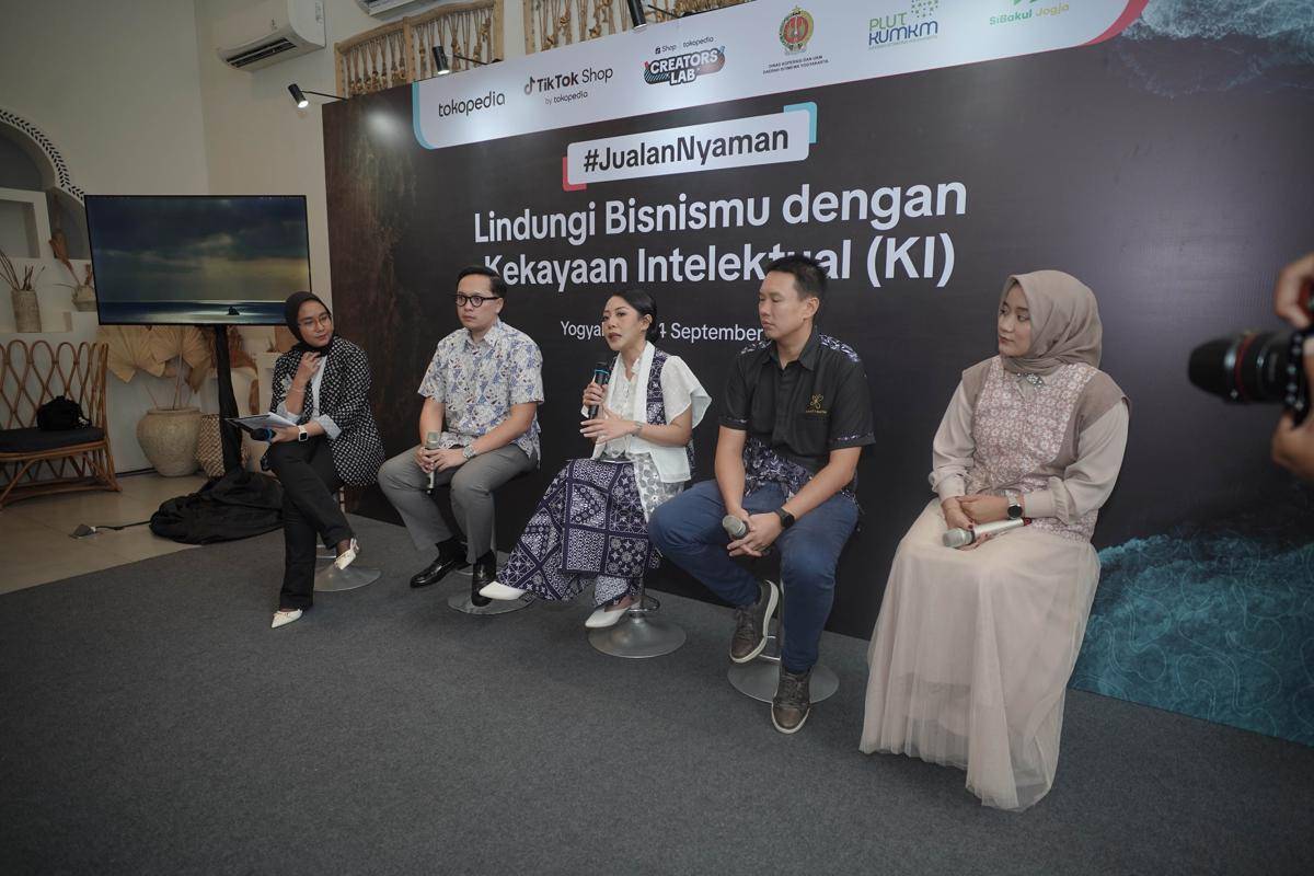 eminar edukasi bertajuk '#JualanNyaman: Lindungi Bisnismu dengan Kekayaan Intelektual' di Kota Yogyakarta, Rabu (24/9/2025).