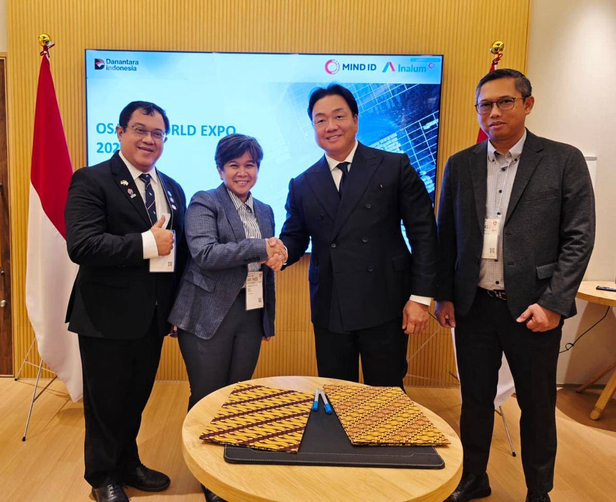 PT Indonesia Asahan Aluminium (Inalum) resmi menandatangani Heads of Agreement (HoA) dengan perusahaan energi dan komoditas global, Vitol, dalam perhelatan World Expo 2025 Osaka (dok.Inalum)