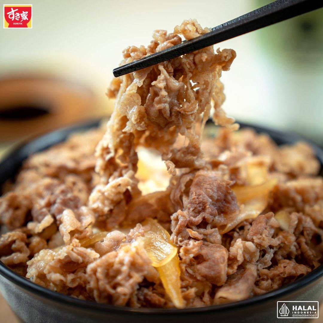 Potret gyudon di Sukiya, Jakarta Pusat 