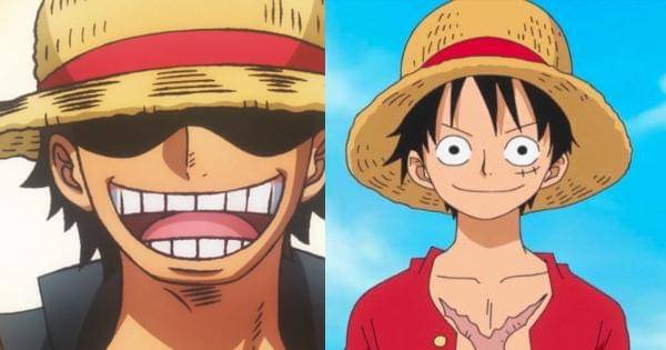 Roger dan Luffy memakai topi jerami - One Piece