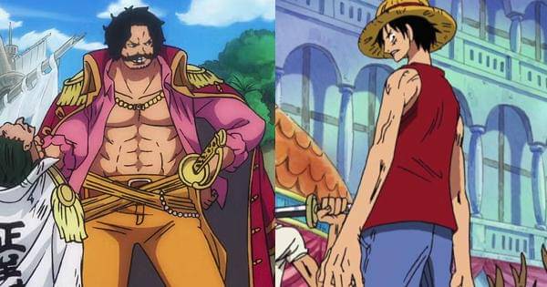 Roger dan Luffy usai pertarungan berakhir - One Piece