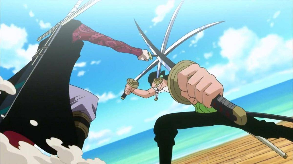 Zoro melawan Mihawk