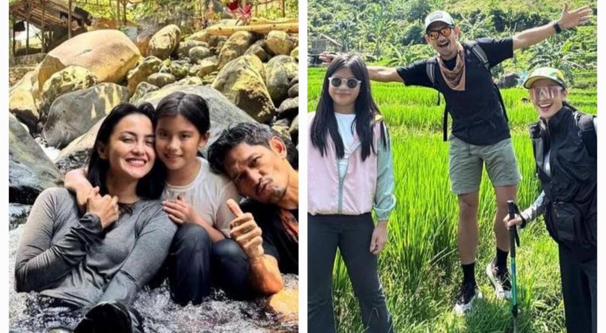 potret Ibnu Jamil dan Ririn Ekawati ajak Yaya liburan ke curug
