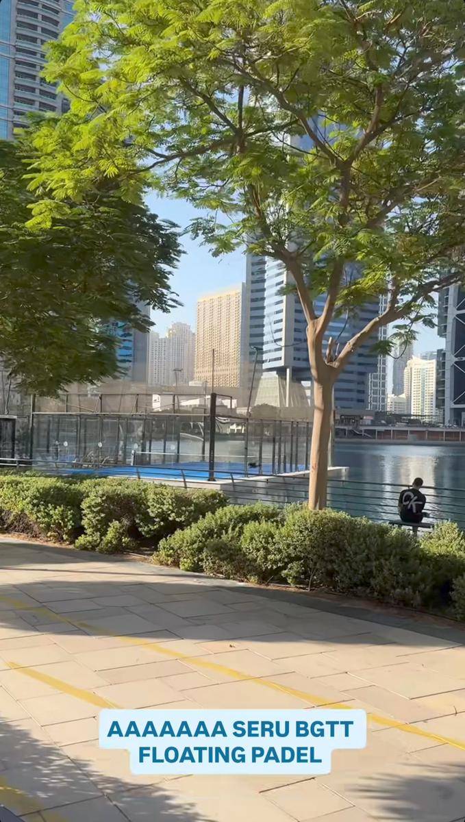 potret Tasya Farasya main padel di Dubai 