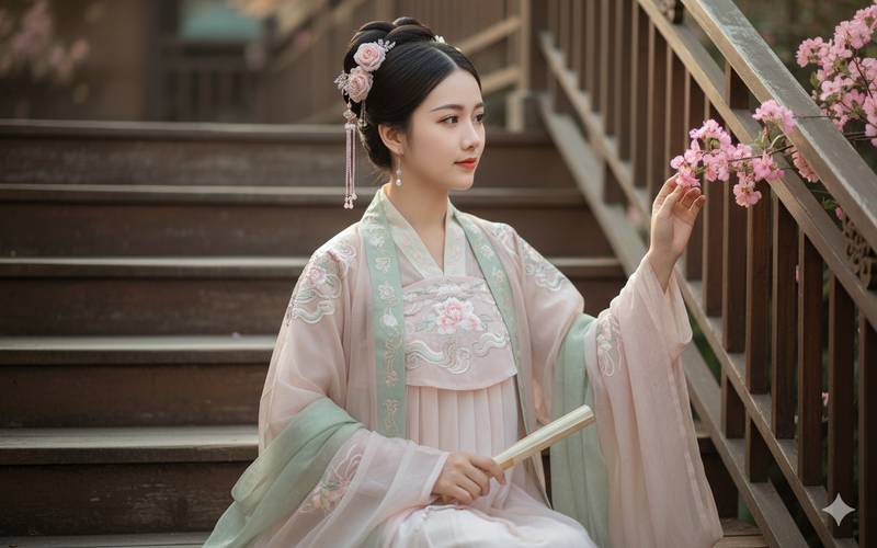 foto pakai Hanfu dengan Gemini AI 