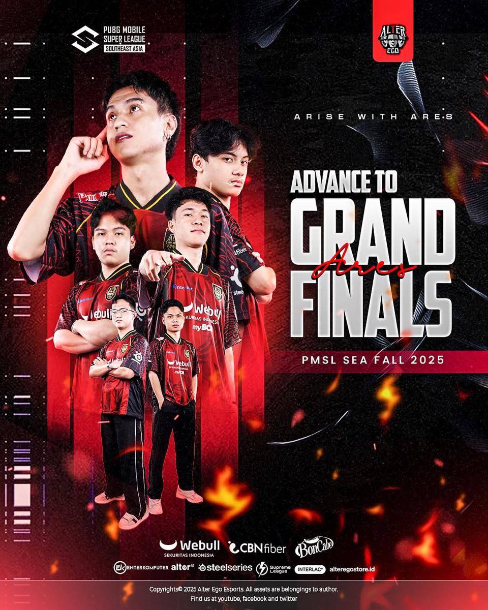 Alter Ego Ares qualified to grand final PMSL SEA 2025 Fall 