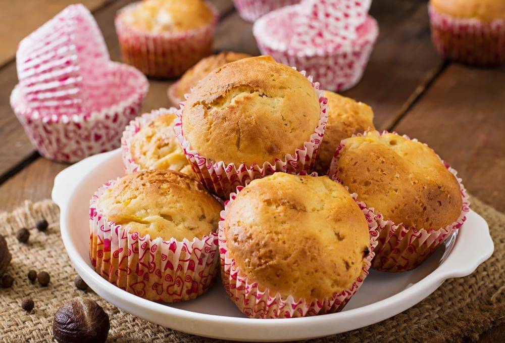 Ilustrasi muffin jagung keju
