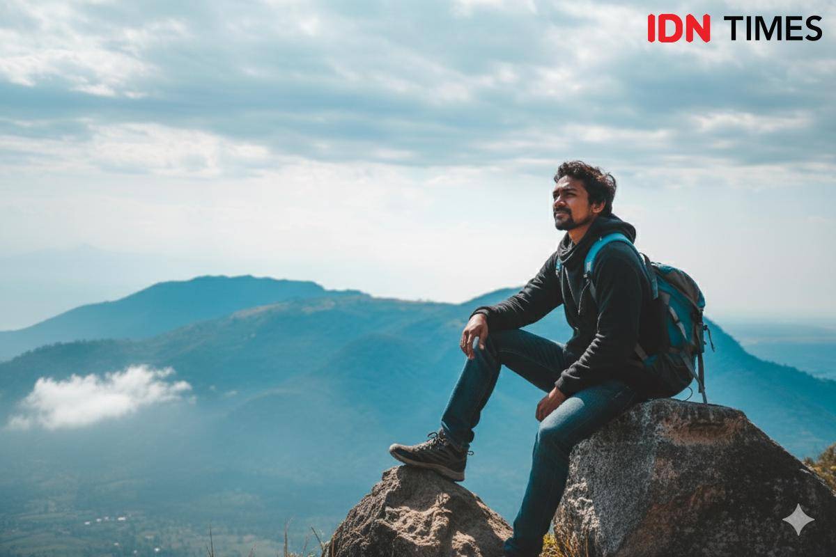 Prompt Gemini AI Edit Foto di Puncak Gunung