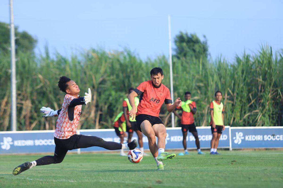 Pemain Persik Kediri saat melakukan latihan. IDN Times/istimewa
