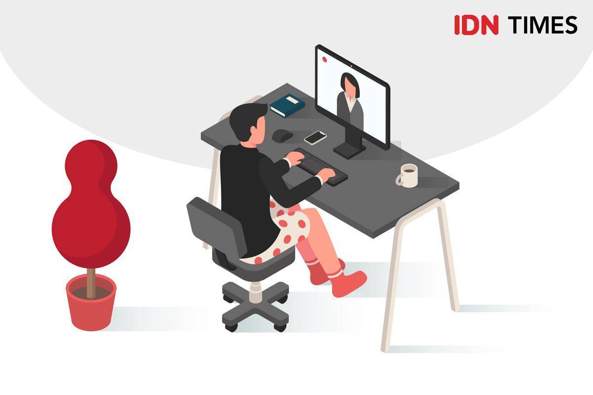 Ilustrasi kerja berbasis digital (IDN Times/Arief Rahmat)