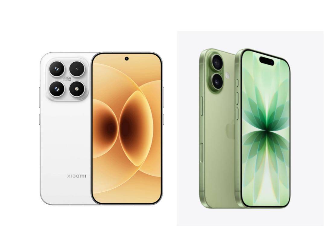 Xiaomi 17 (kiri) | Apple iPhone 17 (kanan)