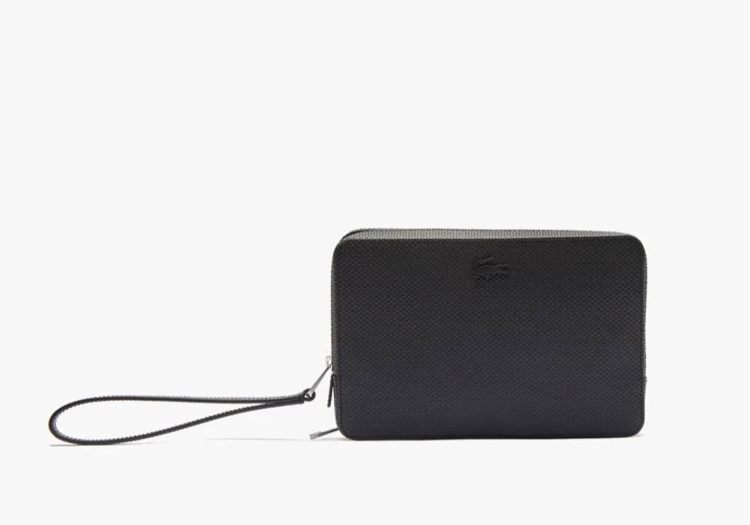 Lacoste Chantaco Piqué Leather Zipped Pouch (mapclub.com) 