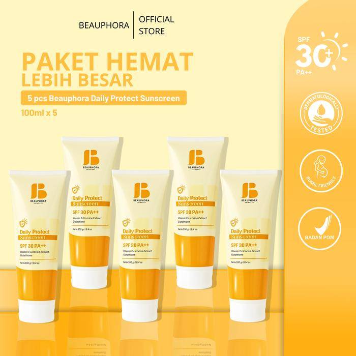 Beauphoria Daily Protect Sunscreen SPF 30PA++ (tokopedia.com/Beauphora) 