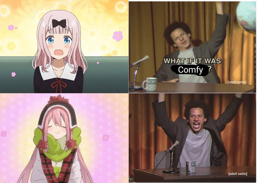 meme karakter anime berambut pink 