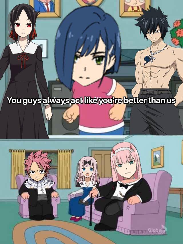meme karakter anime berambut pink 