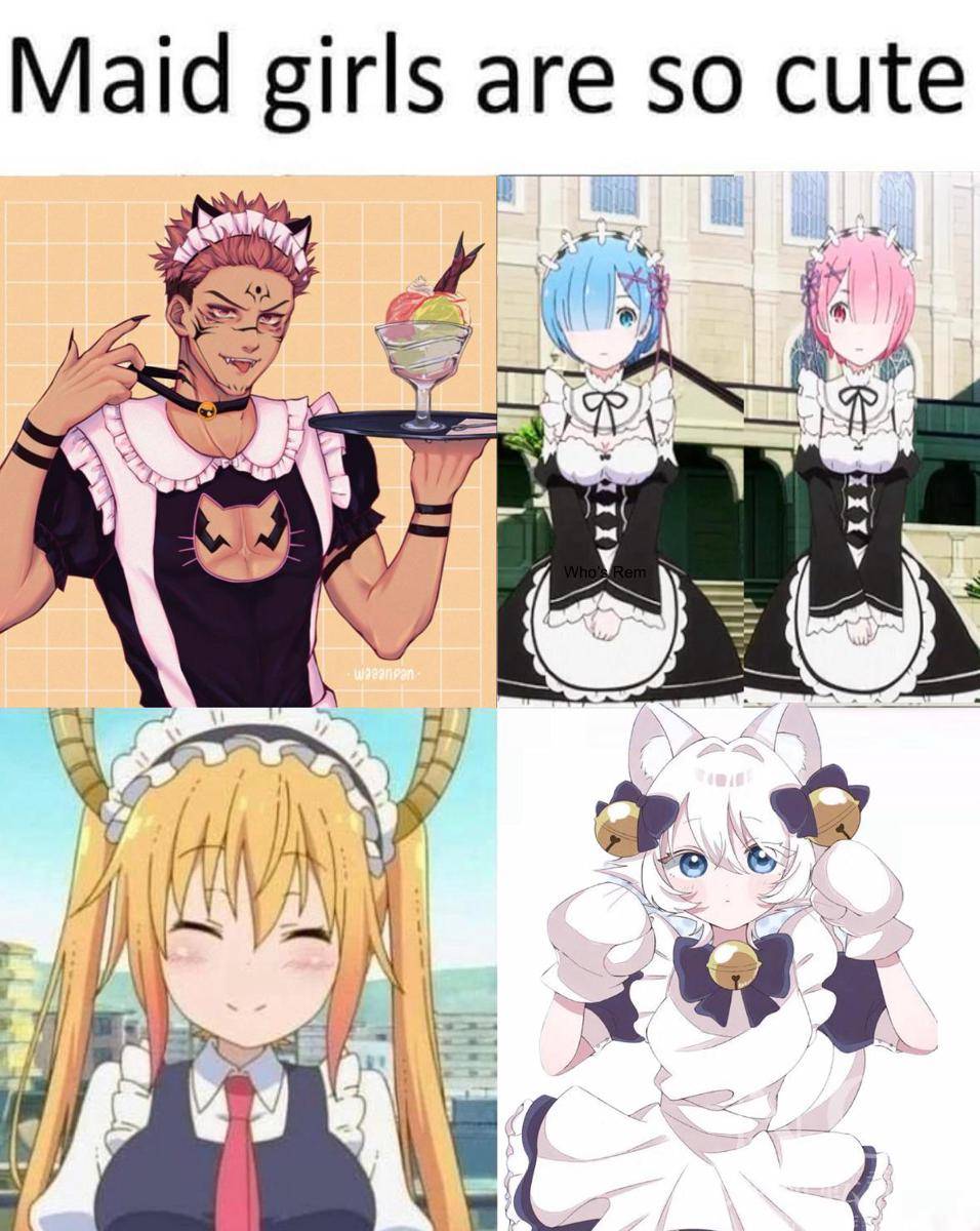 meme kocak maid anime
