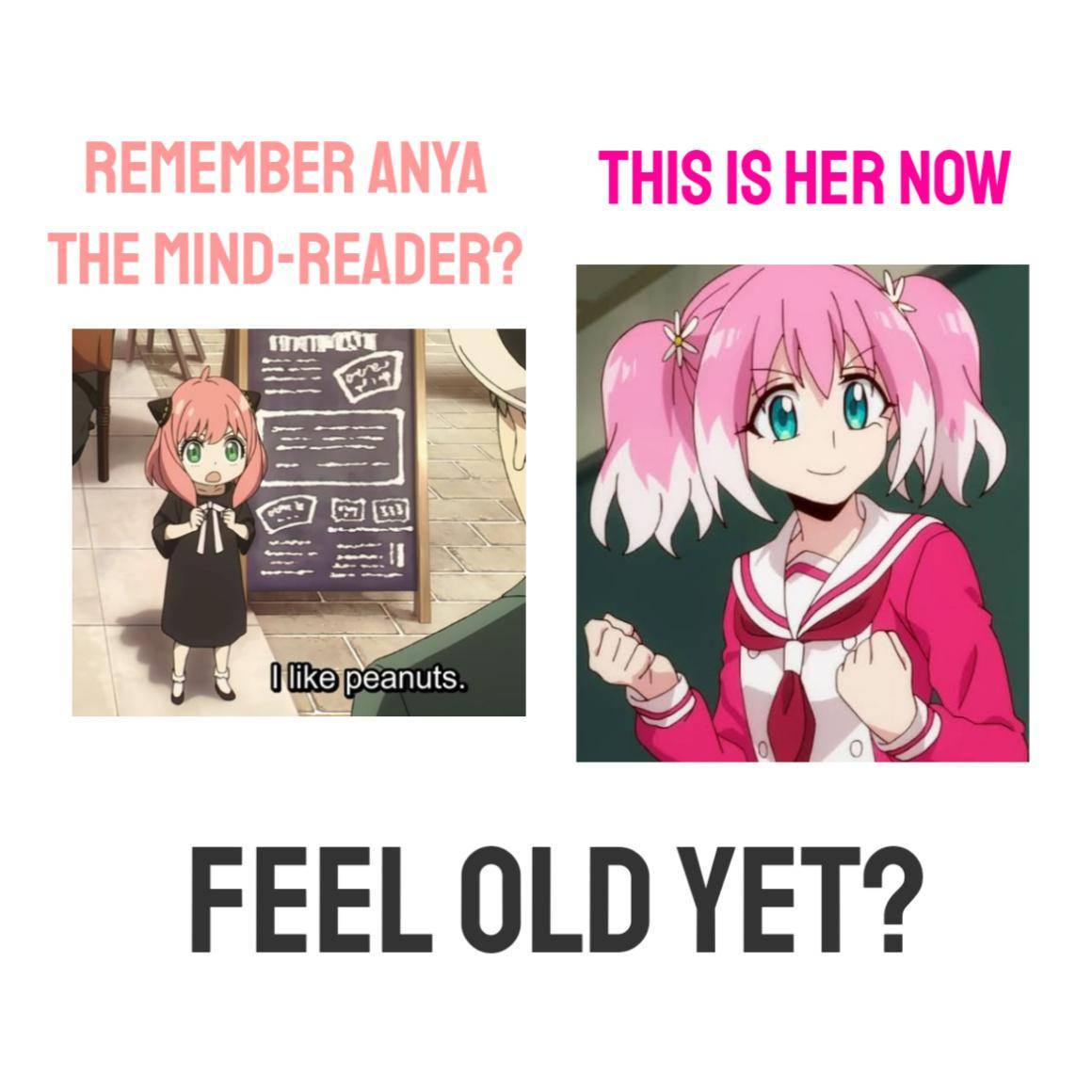 meme karakter anime berambut pink 