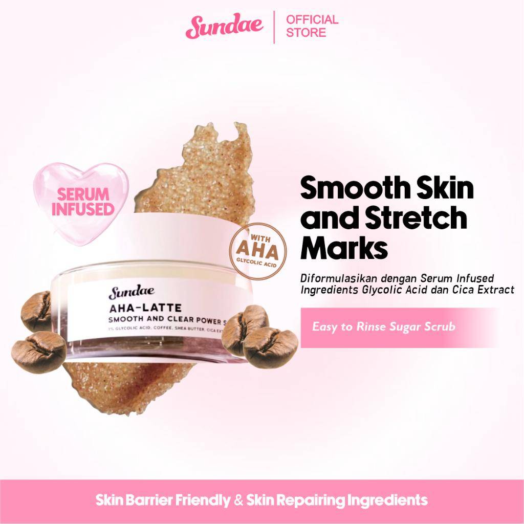 Sundae Power Scrub AHA Latte (shopee.co.id/SUNDAE Official Store)