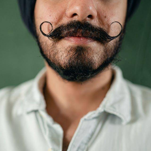 ilustrasi model kumis melengkung (pexels.com/Ketut Subiyanto) 