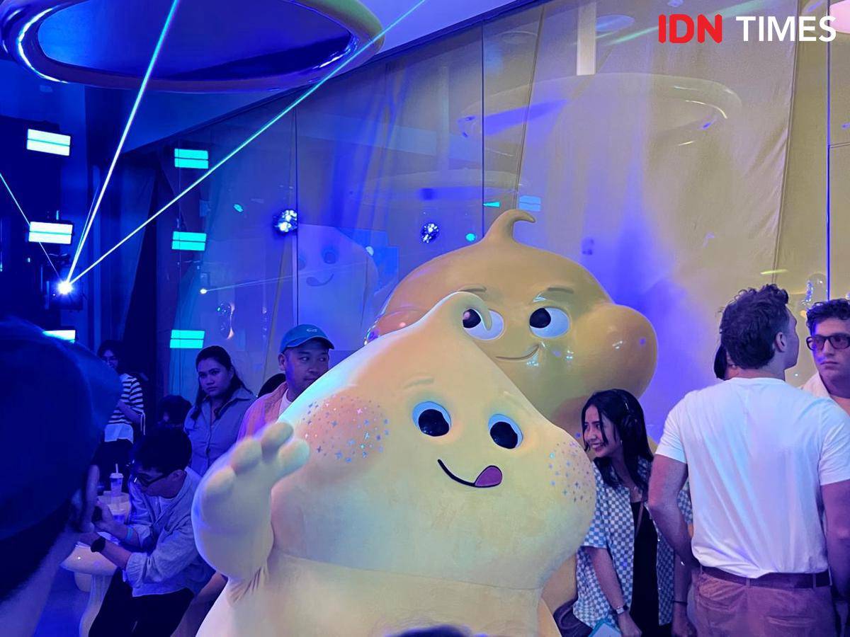 Potret karakter Butter Baby di Central Park Mall, Jakarta Barat