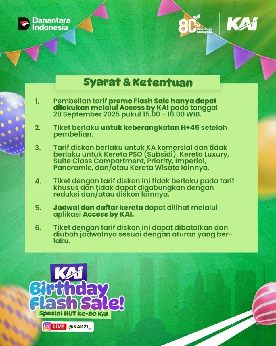Promo HUT ke-80 KAI 2025