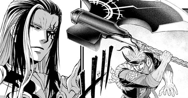 Odin dan Kintoki saat bersiap bertarung - Record of Ragnarok