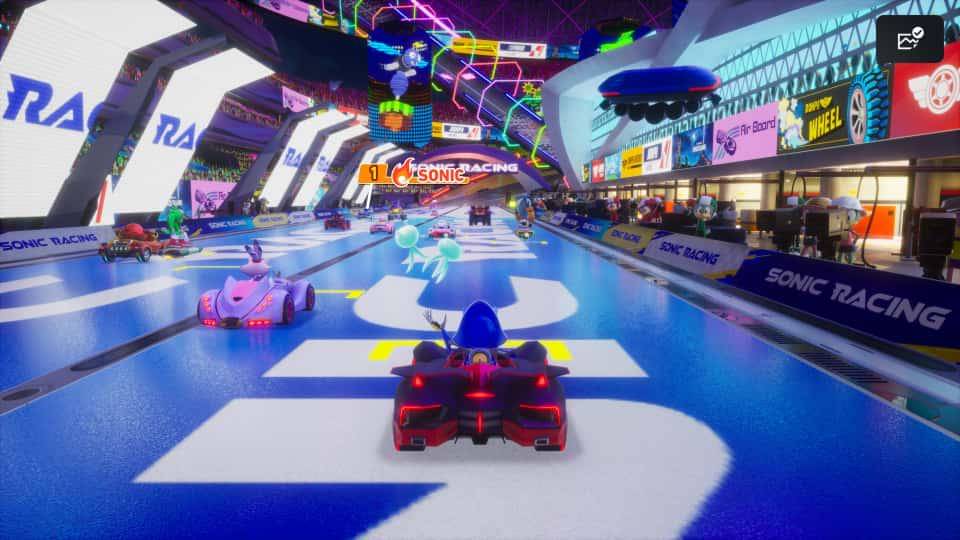 Screenshot versi PS5 dari Sonic Racing: Crossworlds, diambil Fahrul Nurullah. (Dok. SEGA/Sonic Racing Crossworlds).