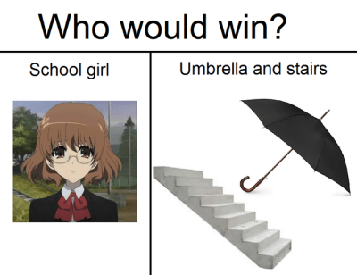 meme anime tentang payung