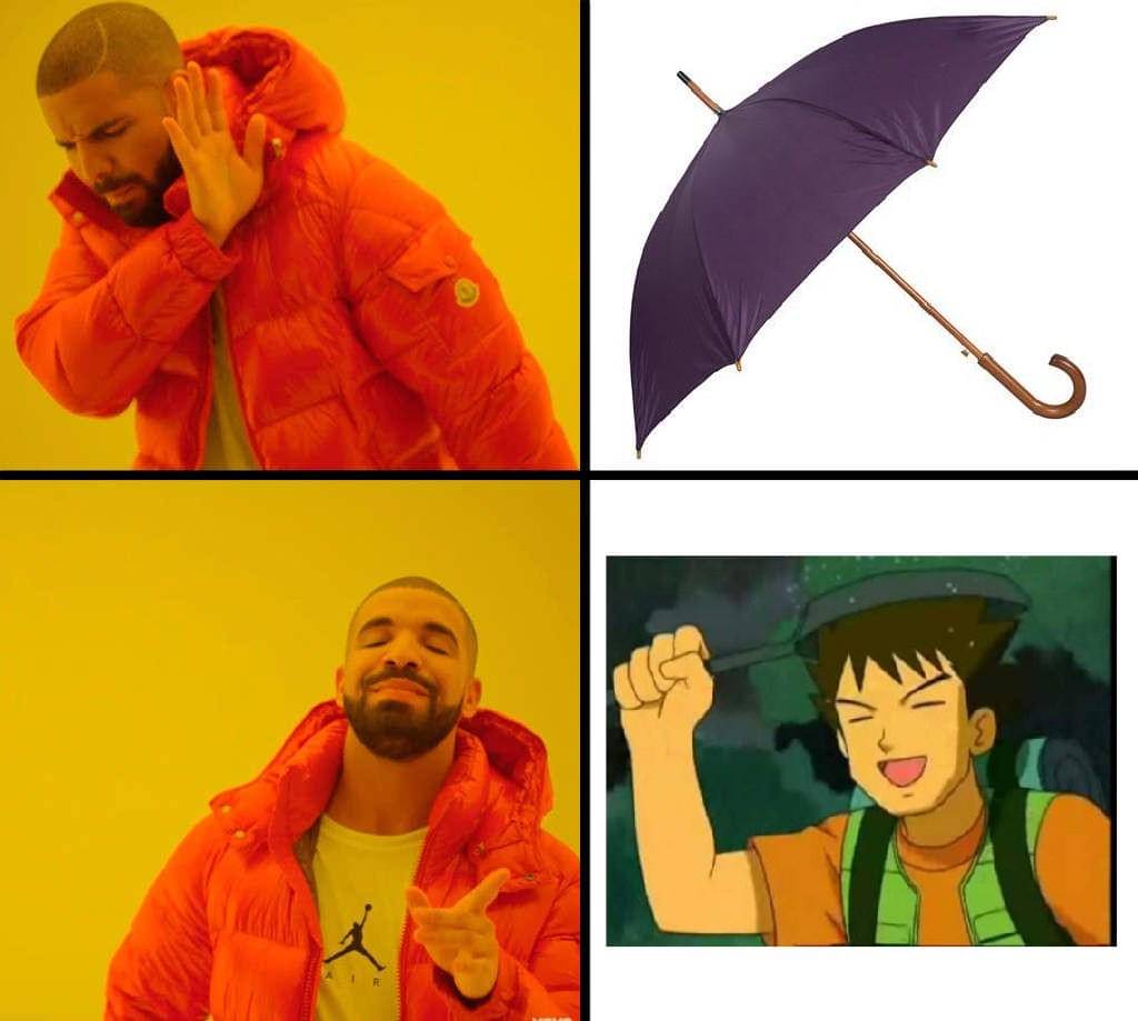 meme anime tentang payung